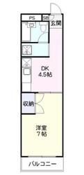 アップルハイツ壱番館の物件間取画像